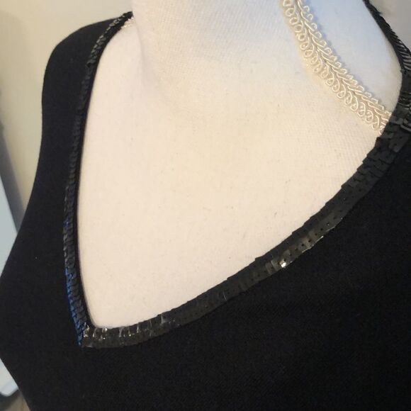 Ralph Ralph Lauren M silk and cotton beaded V-neck three-quarter sleeve dress - Picture 3 of 15